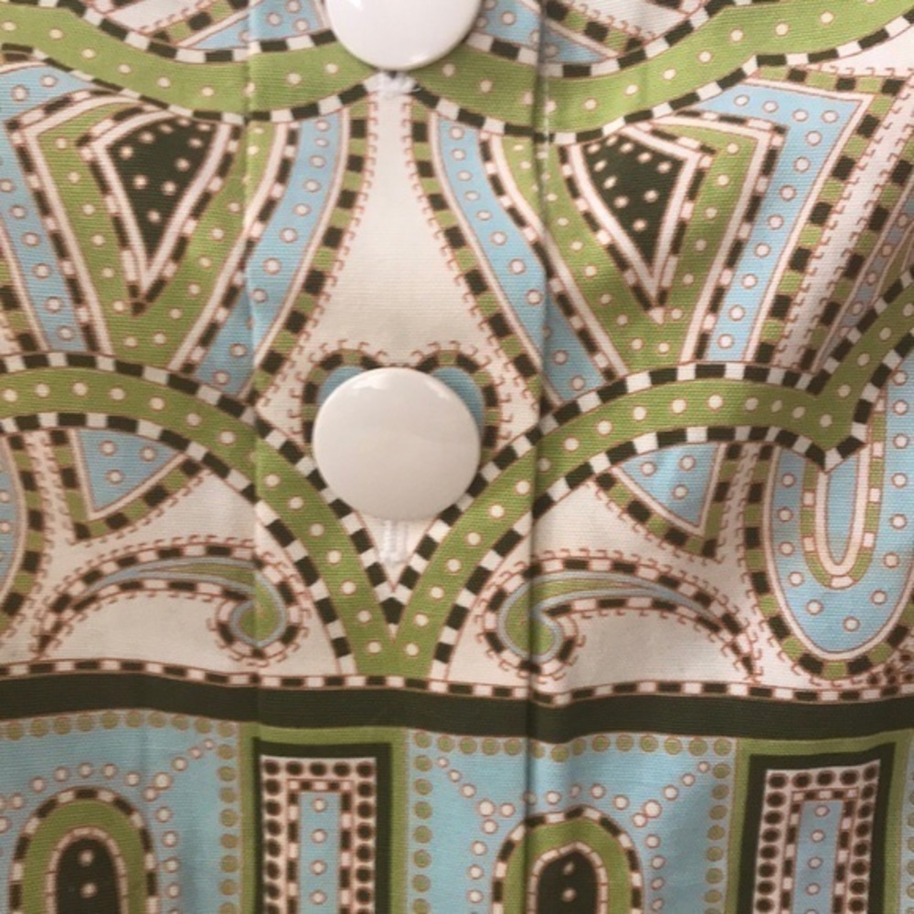 J Crew‎ blue and green paisley mini skirt - Picture 3 of 4